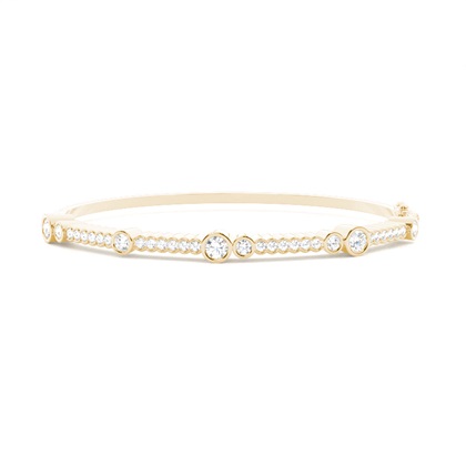 Full Bezel Setting Round Diamond Bangle