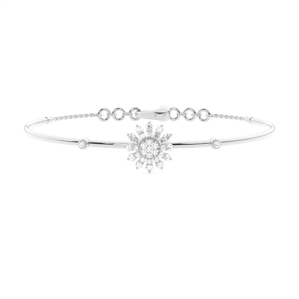 Prong Setting Round Diamond Everyday Bracelet