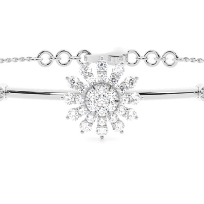 Zinkeneinstellung Rundes Diamant Alltagsarmband