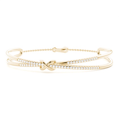 Prong Setting Round Diamond Evening Bracelet