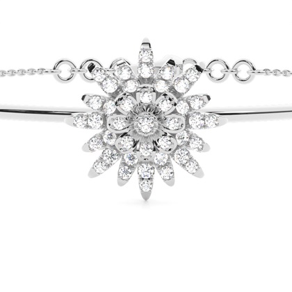 Zinkeneinstellung Rundes Diamant Alltagsarmband