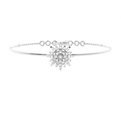 Zinkeneinstellung Rundes Diamant Alltagsarmband