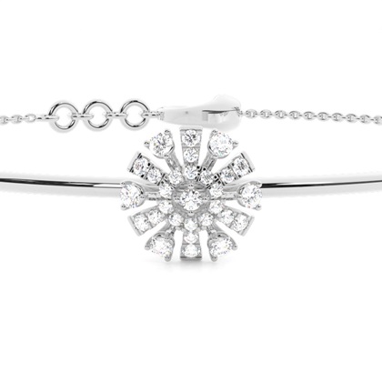 Zinkeneinstellung Rundes Diamant Alltagsarmband