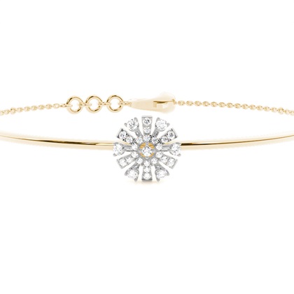 Zinkeneinstellung Rundes Diamant Alltagsarmband