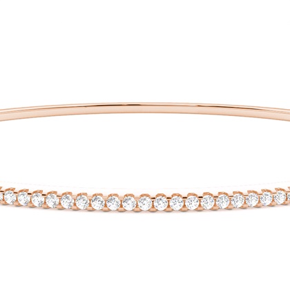 Zinkeneinstellung runder Diamantarmreif