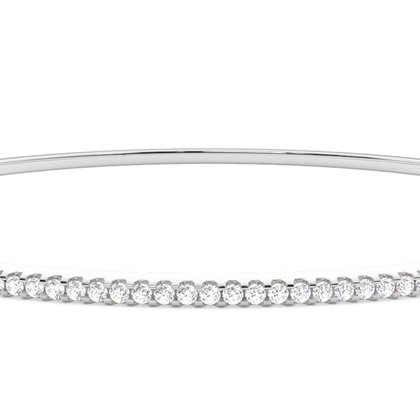 Zinkeneinstellung runder Diamantarmreif