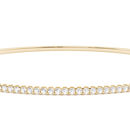 Zinkeneinstellung runder Diamantarmreif