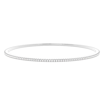 Prong Setting Round Diamond Bangle
