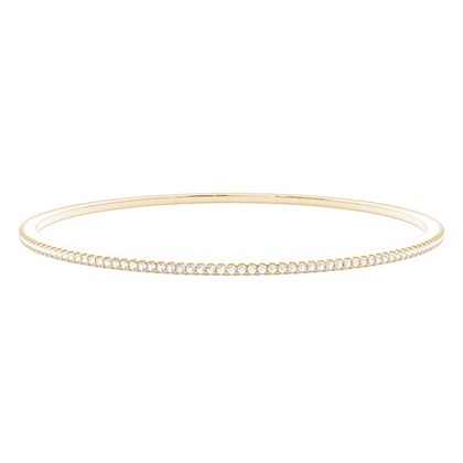 Prong Setting Round Diamond Bangle