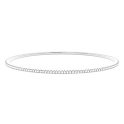 Prong Setting Round Diamond Bangle