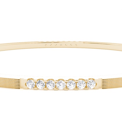 Zinkeneinstellung runder Diamantarmreif