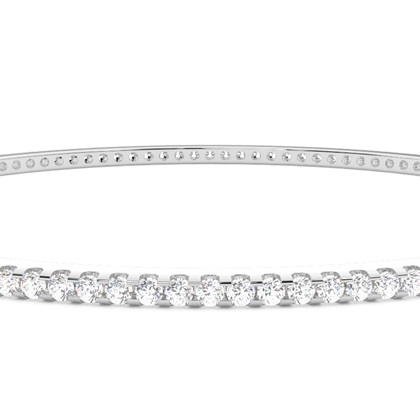 Zinkeneinstellung runder Diamantarmreif