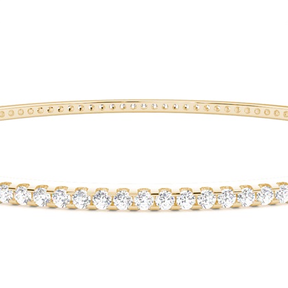 Zinkeneinstellung runder Diamantarmreif