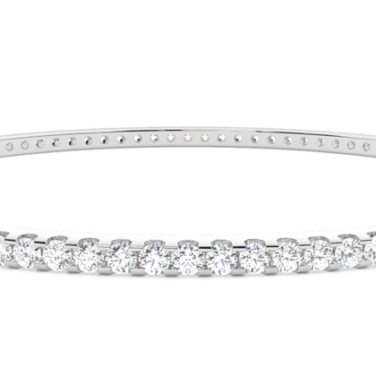 Zinkeneinstellung runder Diamantarmreif