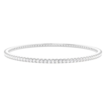 Prong Setting Round Diamond Bangle