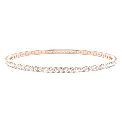 Prong Setting Round Diamond Bangle