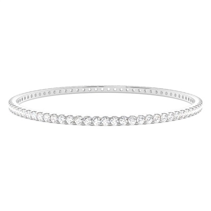 Prong Setting Round Diamond Bangle