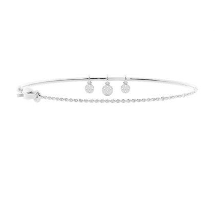 Pressure Setting Round Diamond Bangle