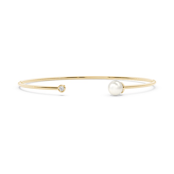 Freshwater Pearl Diamond Bangle