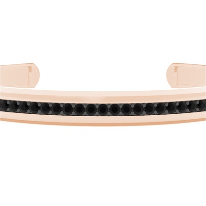Schwarzer Diamant Manschettenarmreif für Herren