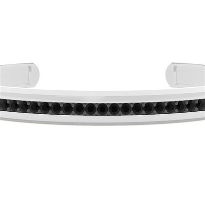 Schwarzer Diamant Manschettenarmreif für Herren