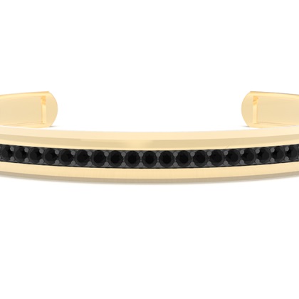 Schwarzer Diamant Manschettenarmreif für Herren