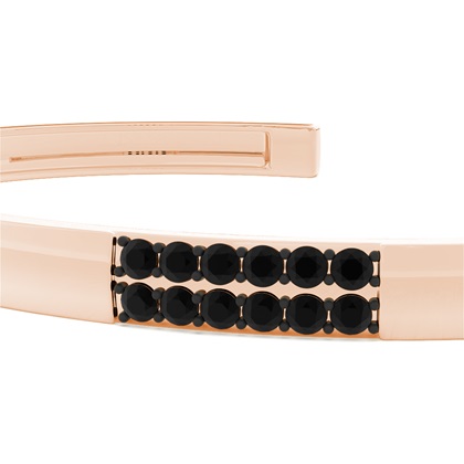 Two-Tone Schwarzer Diamant Manschettenarmreif für Herren