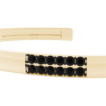 Two-Tone Schwarzer Diamant Manschettenarmreif für Herren