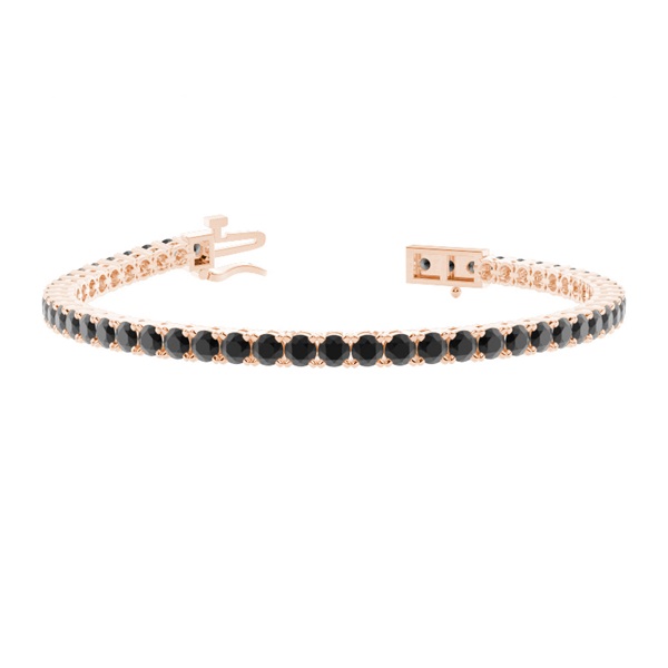 Round Black Diamonds Tennis Bracelet