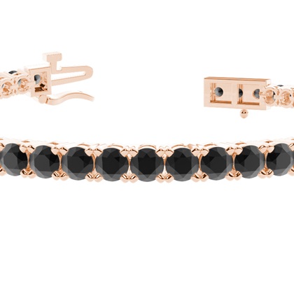 Tennisarmband mit schwarzen Diamanten