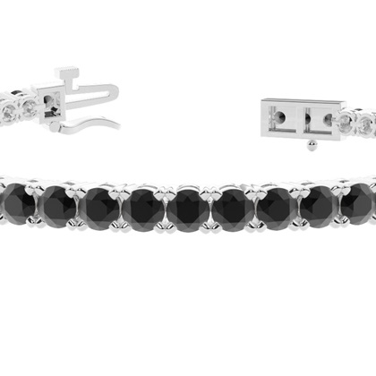 Tennisarmband mit schwarzen Diamanten