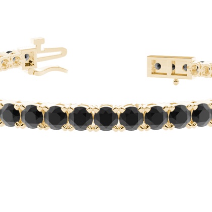 Tennisarmband mit schwarzen Diamanten