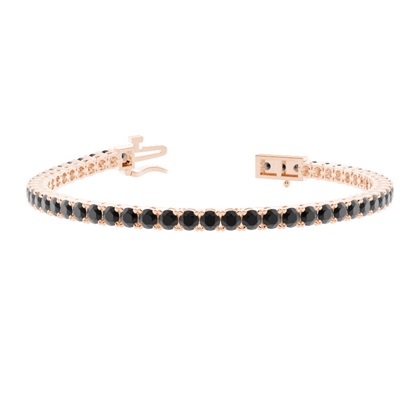 Round Black Diamonds Tennis Bracelet