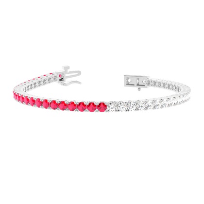 Round Multi Color Tennis Bracelet