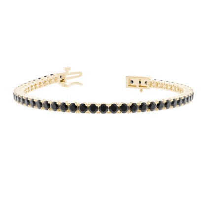 Round Black Diamonds Tennis Bracelet
