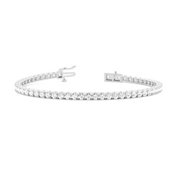 4-Zinken-Diamant-Tennisarmband