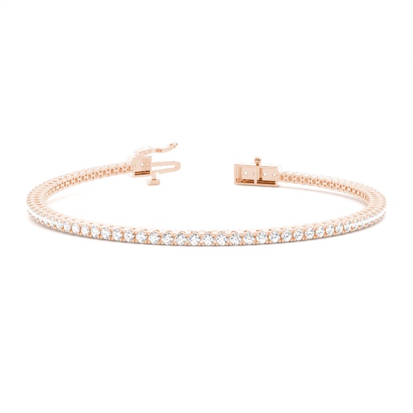4-Zinken-Diamant-Tennisarmband