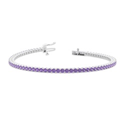 Amethyst Birthstone Tennis Bracelet