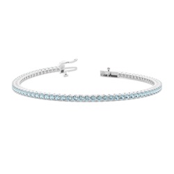 Aquamarine Birthstone Tennis Bracelet