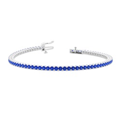 Blue Sapphire Gemstone Tennis Bracelet