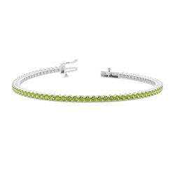 Peridot Birthstone Tennis Bracelet