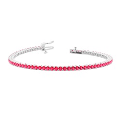 Ruby Gemstone Tennis Bracelet