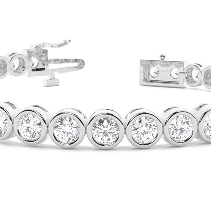 Bezel set tennis Bracelet