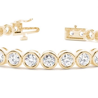 Bezel set tennis Bracelet