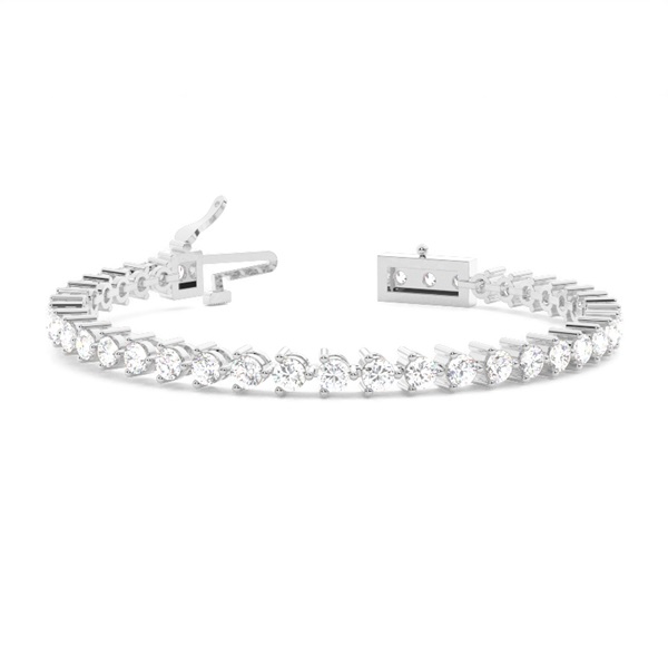 3 Prong Setting Tennis Bracelet