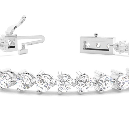 3 Prong Setting Tennis Bracelet