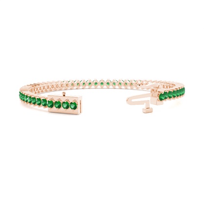 Rundes Tennisarmband in Krappenfassung