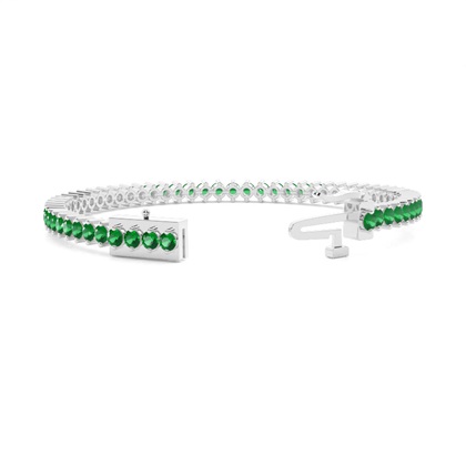 Rundes Tennisarmband in Krappenfassung