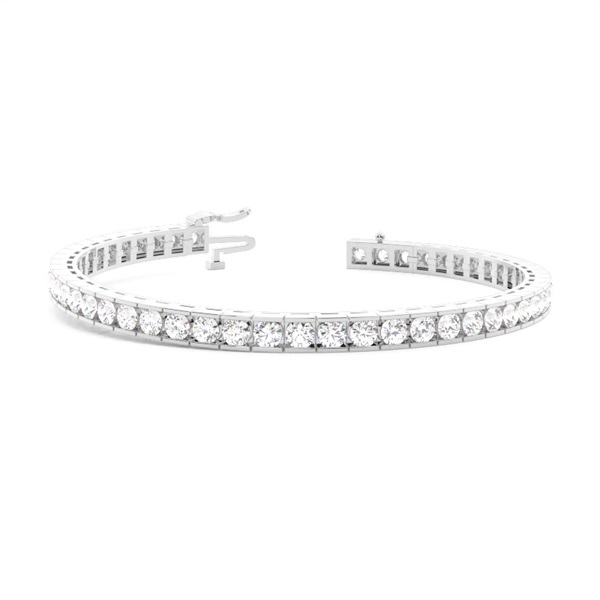 Channel Setting Tennis Bracelet