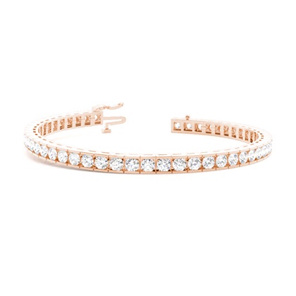 Rose Gold Diamond Tennis Diamond Bracelets